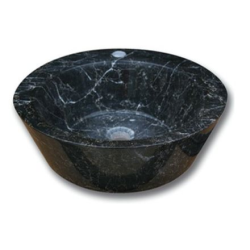 Vasque Abi marbre noir poli 42x15 cm 