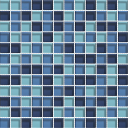 Mosaique bleue Glasmosaik blaumix 2.3x2.3 cm - 30x30 - unité 