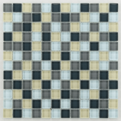 Glasmosaik silver grey mix 2.3x2.3 cm - 30x30 - unité 