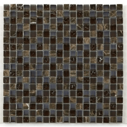Glas naturstein brun 1.5x1.5 cm - 30x30 - unité 