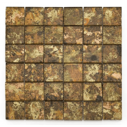 Mosaique salle de bain Glasmosaik dorée 4.8x4.8 cm - 30x30 - unité Barwolf