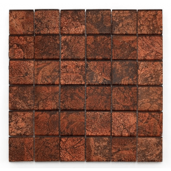 Mosaique salle de bain Glasmosaik rouge 4.8x4.8 cm - 30x30 - unité 