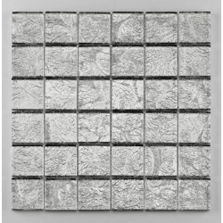 Mosaique salle de bain Glasmosaik argent 4.8x4.8 cm - 30x30 - unité 