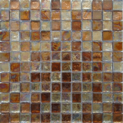Malla Boreal Ambar - Mosaique en verre 30x30cm - unité 