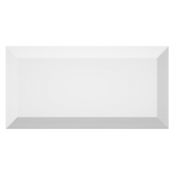 Carrelage métro biseauté brillant blanc 10x20cm MUGAT BLANCO - 1m² Vives Azulejos y Gres