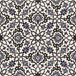 Carrelage azulejos fleurs bleues ORLY DECO 44x44 cm - 1.37m² 