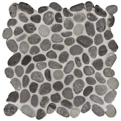 Mosaique galet noir 30x30 cm - unité 