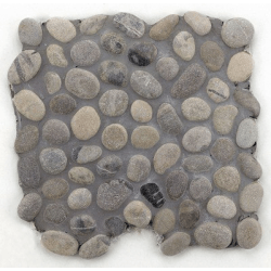 Mosaique galet rosé et beige 30x30 cm - unité 