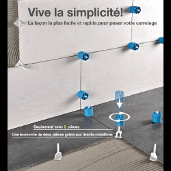 PROLEVELING PRSC1 / en "croix" / 1MM - système de tirants-croisillons auto nivelant - 100 unités Progress Profiles