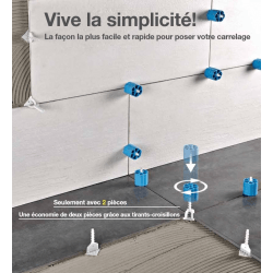 PROLEVELING PRST2 / en "T" / 2MM - système de tirants-croisillons auto nivelant - 100 unités Progress Profiles