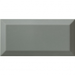 Carrelage Métro biseauté Sage vert de gris brillant 10x20 cm - 1m² 