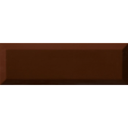 Carrelage Métro biseauté 10x30 cm cacao marron brillant - 1.02m² 