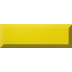 Carrelage Métro biseauté 10x30 cm limon jaune brillant - 1.02m² Equipe