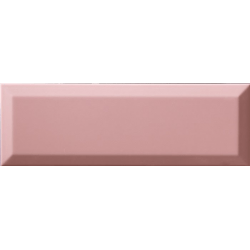 Carrelage Métro biseauté 10x30 cm rosa f rose brillant - 1.02m² 