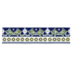 Azulejo Sevillano Frise Cenefa Jerez 15x20 cm - 0.9m² 