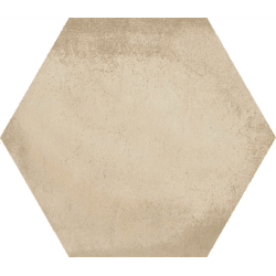 Carrelage hexagonal tomette décor crème 23x26.6cm BAMPTON BEIGE - 0.50m² 