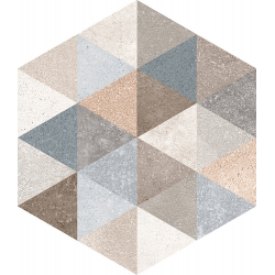 Carrelage hexagonal tomette décor 23x26.6cm FINGAL - 0.504m² 