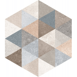 Carrelage hexagonal tomette décor 23x26.6cm FINGAL - 0.504m² Nanda Tiles