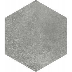 Carrelage hexagonal tomette anthracite vieillie 23x26.6cm RIFT Grafito - 0.504m² 