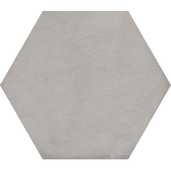 Carrelage hexagonal tomette décor 23x26.6cm BAMPTON Gris - 0.50m² 