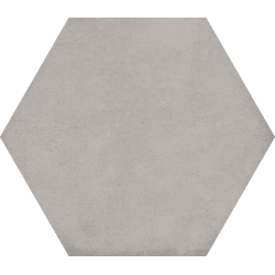 Carrelage hexagonal tomette décor 23x26.6cm BAMPTON Gris - 0.50m² Realonda