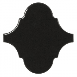 Carreau noir brillant 12x12cm SCALE ALHAMBRA BLACK - 21935 - 0.43m² Equipe
