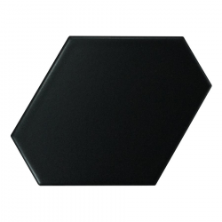 Carreau noir mat 10.8x12.4cm SCALE BENZENE BLACK MATT - 23832 - 0.44m² Bestile