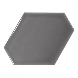 Carreau gris foncé brillant 10.8x12.4cm SCALE BENZENE DARK GREY - 23829 - 0.44m² Natucer