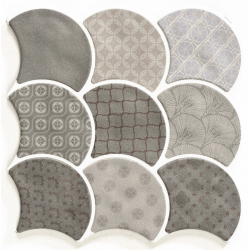 Carreau écaille gris 30.7x30.7 SCALE BOHO GREY - 0.85m² 