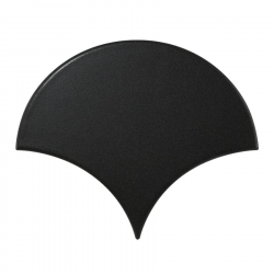 Carreau noir mat 10.6x12cm SCALE FAN BLACK MATT 21976 - 0.37m² 