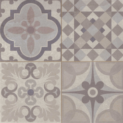 Carrelage style ciment gris taupe SKYROS DECO 44x44 cm - 1.37m² DISTRIMAT