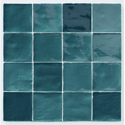 Carrelage effet zellige turquoise 10x10cm STOW MIX TURQUESE - 0.56m² Bati Orient