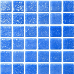 Mosaique bleu azur 5x5 sur trame 30.7x30.7 NIEBLA AZUL A-10 - 2 m² 