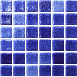 Mosaique bleu marine 5x5 sur trame 30.7x30.7 NIEBLA FUERTE A-10 - 2 m² 