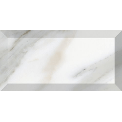Carrelage Métro marbré 10x20 cm Wilson blanc - boite de 1m² 