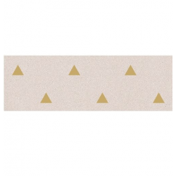 Faience murale creme motif triangle or 32x99cm BARDOT-R Crema - 1 