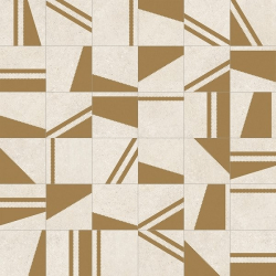 Carrelage motifs géométriques 20x20 cm Kokomo Creme Or - 1m² 