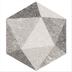 Carrelage hexagonal antidérapant 23x26.6cm ASTON HEXAGONO LUTON MULTICOLOR - 0.504m² 