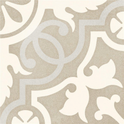 Carrelage imitation ciment taupé arabesque 20x20 cm TULPAN antidérapant R10 - 1m² 