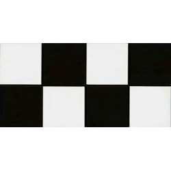 Frise carré noir et blanc 10x20 cm Composicion Lautrec - 1mL 