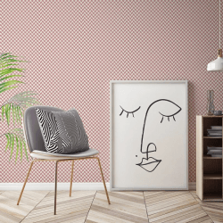 Papier peint design auto adhésif enfance 3D SQUARE ROSE 65x110cm - vendu par 2 lés 