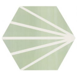 Tomette verte motif dandelion MERAKI VERDE 19.8x22.8 cm - 0.84m² 