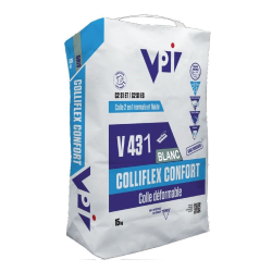 Colle carrelage facile COLLIFLEX CONFORT V431 BLANC - 15 kg 