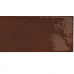 Faience effet zellige marron 6.5x13.2 VILLAGE WALNUT BROWN 25627 - 0.5 m² 