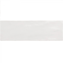 Faience nuancée effet zellige blanche 6.5x20 RIVIERA WHITE 25837 - 0.5 m² 