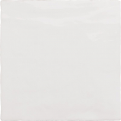 Faience nuancée effet zellige blanche 13.2x13.2 RIVIERA WHITE 25851-1 m² Equipe