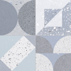 Carrelage style ciment terrazzo FUSION BLUE 33x33 cm R9 - 1.32m² 