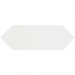 Faience navette crayon blanc brillant 10x30 PICKET WHITE - 1m² 