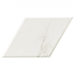 Carrelage losange blanc marbré 70x40 DIAMOND STATUARIO BEVEL - 0.84m² Natucer