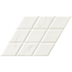 Carrelage losange blanc marbré statuario 70x40 DIAMOND CALACATTA DECO - 0.98m² 